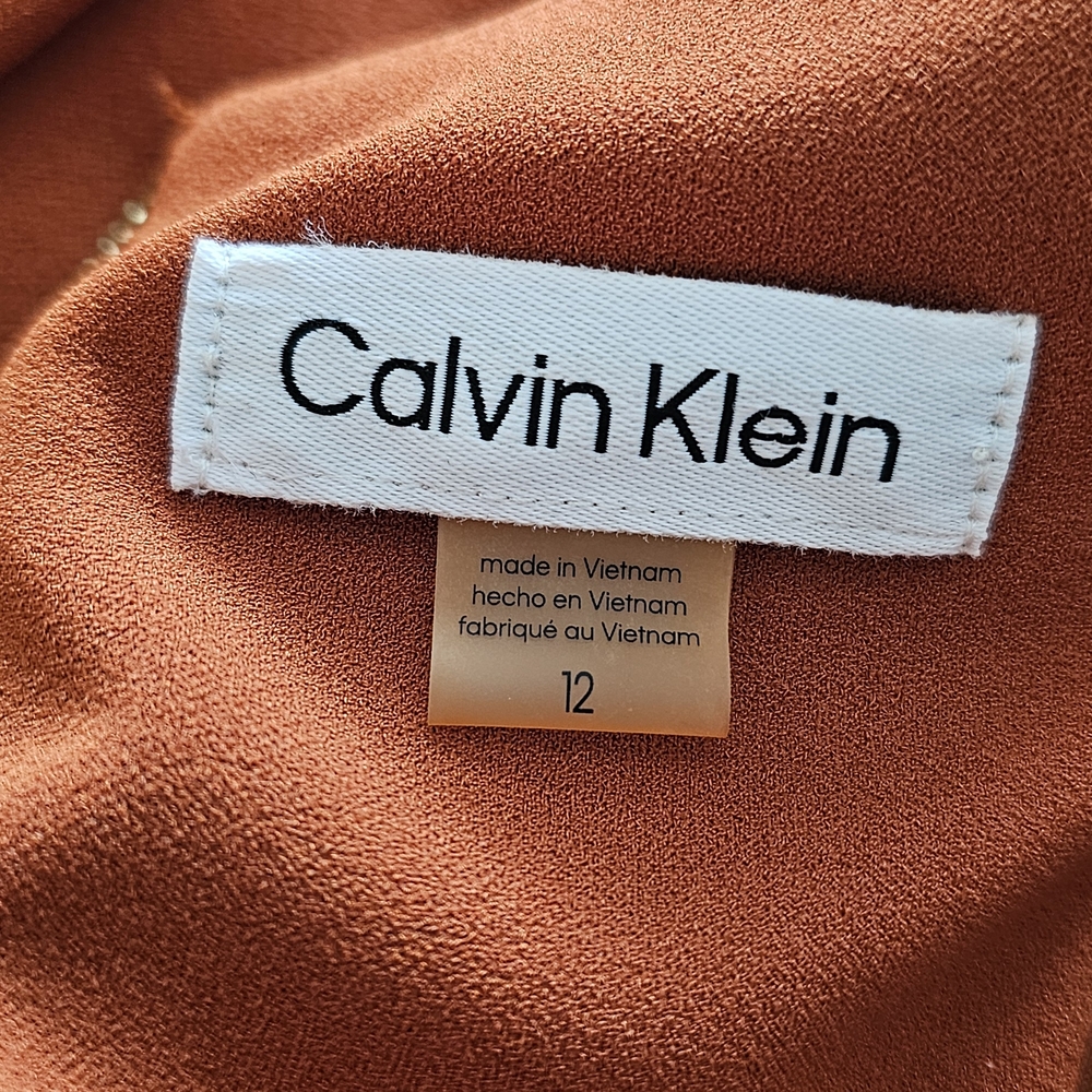 Calvin Klein Rust Midi Dress - Picture 4 of 9